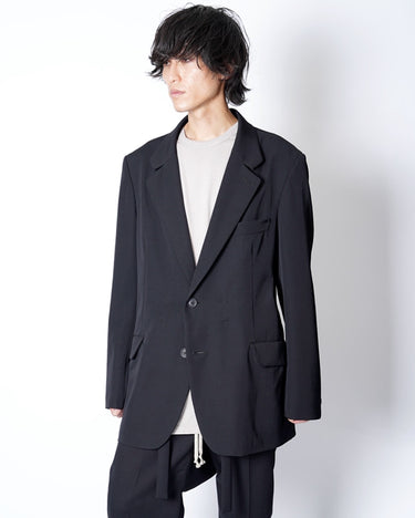 [Yohji Yamamoto POUR HOMME]<br>WOOL GABARDINE RANDOM TUCK PANTS