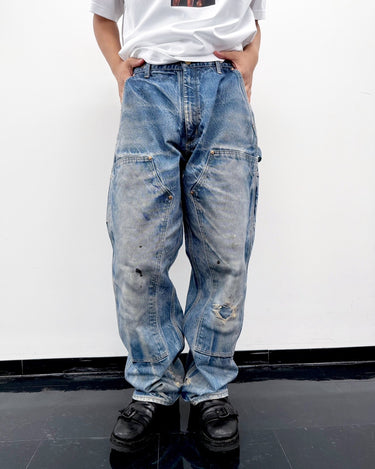 27SS予約受付中<br>【JUNYA WATANABE MAN】<br>× BerBerJin × CARHARTT TRANSFER PRINT PAINTER PANTS