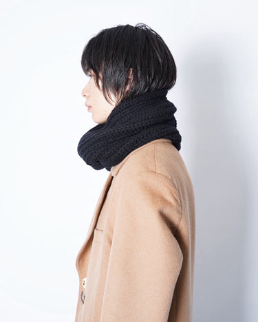 【KIJIMA TAKAYUKI】<br>MIDDLE&CHUNNKY COMBI SNOOD BLACK