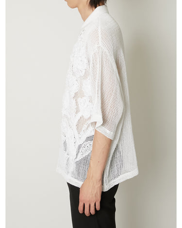 【TAAKK】<br>MESH EMBROIDERY POLO SHIRTS