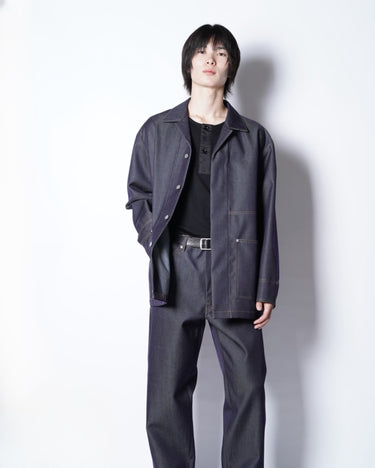 【OVERCOAT】<br>WOOL DENIM COVERALL