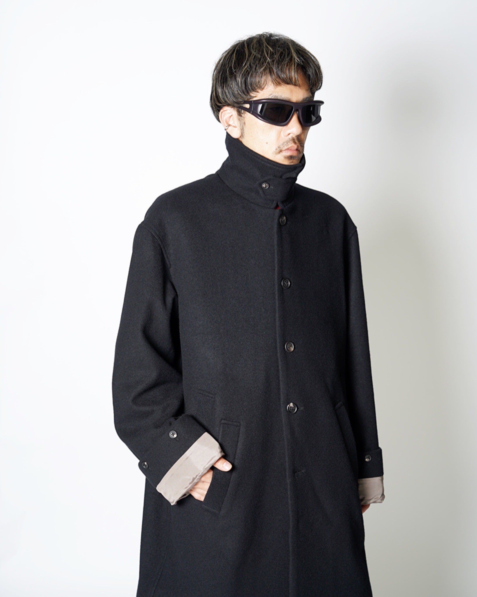 ジャケット・アウター UNUSED 21AW Wool Soutien Collar Coat SASAKI SATORU】SOUTIEN LONG SLEEVE COLLER COAT -Amanojak.