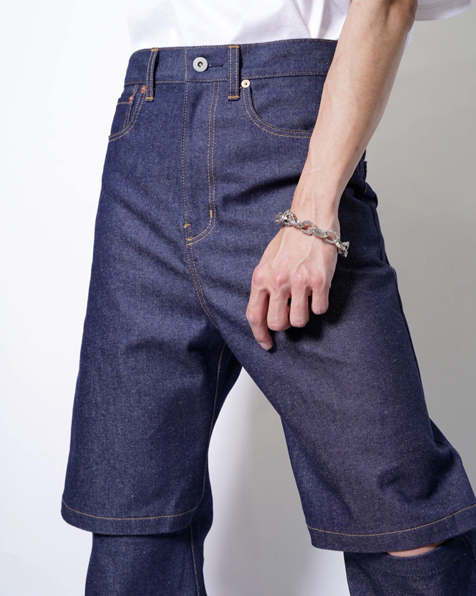 JUNYA WATANABE MAN】SLIT FLARE DENIM PANTS -Amanojak.