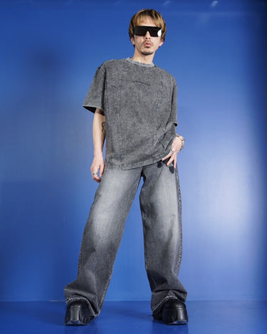 【Feng Chen Wang】<br>TIE-DYE PANELLED T-SHIRT