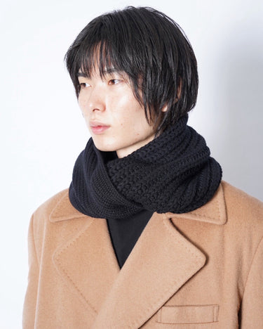 【KIJIMA TAKAYUKI】<br>MIDDLE&CHUNNKY COMBI SNOOD BLACK
