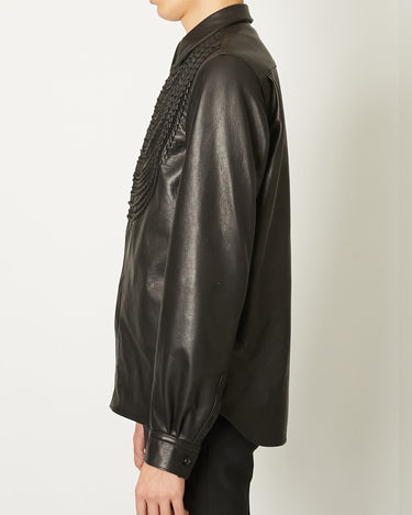 26AW予約受付中<br>【TAAKK】<br>LEATHER EMBROIDERY REGULAR SHIRTS