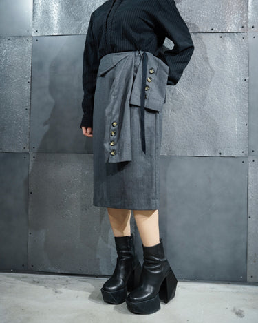 【MARINA YEE】<br>"BIRKIN"<br>DECONSTRUCTED<br>DRESS SKIRT