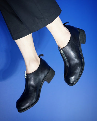 26SS/26AW予約受付中<br>【GUIDI】<br>-PL0FZ-<br>HORSE FULL GRAIN<br>FRONT ZIP SHOES