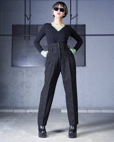 [SATORU SASAKI]<br>Double Belted Taperd Trousers