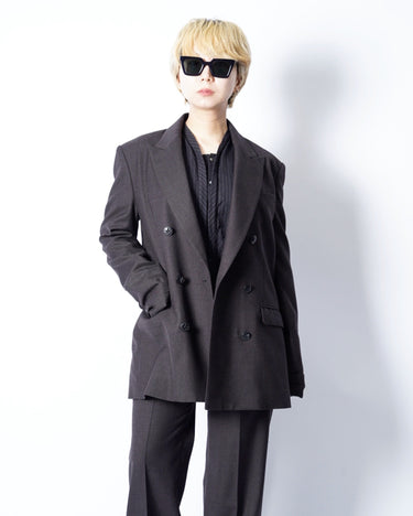 【KAKAN】<BR>SLIM DOUBLE BREASTED JACKET (UNISEX)