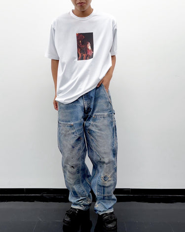 27SS予約受付中<br>【JUNYA WATANABE MAN】<br>× BerBerJin × CARHARTT TRANSFER PRINT PAINTER PANTS