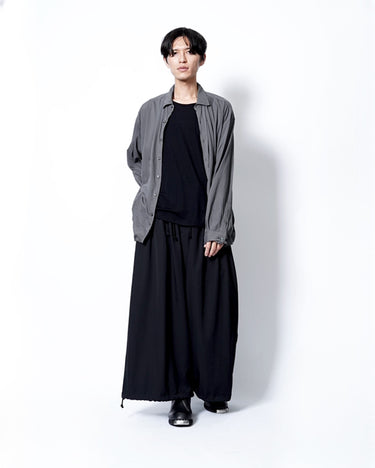 イベント期間限定アイテム<br>(6月27日～7月5日まで)<br>【KANEMASA PHIL】<br>46G Stripe Artisan Shirt (CHARCOAL BLACK DYE)