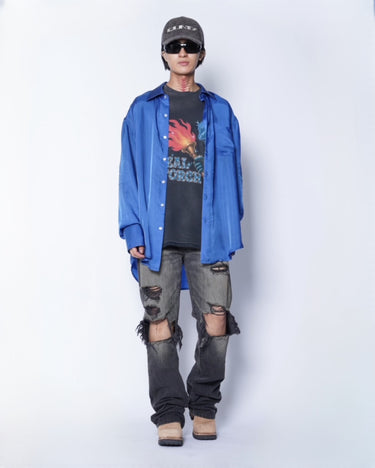 【KAMIYA】<br>Ash Fade Cupro Shirt