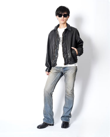 【kiminori morishita】<br>Garment dyed cow leather blouson