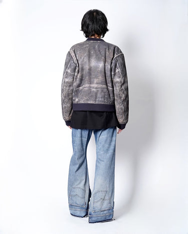 【KAMIYA】<br> Trompe I’oeil Print Blouson