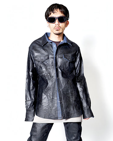 【MM6】<br>COATING DENIM SHIRTS