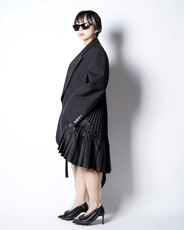 【JUNYA WATANABE】<br>PLEATS DOCKING CAPE JACKET