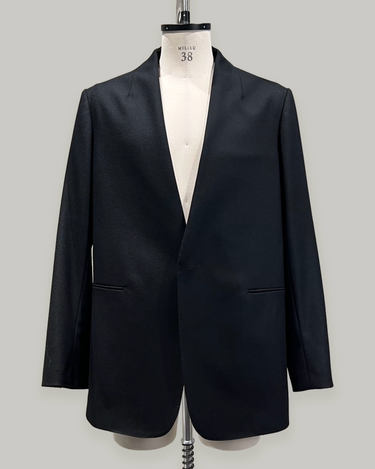 26AW予約受付中<br>【OVERCOAT】<br>Wool Collarless Jacket