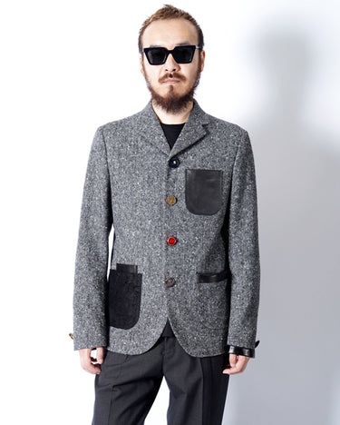 【JUNYA WATANABE MAN】<br>TWEED PATCHWORK 4B JACKET