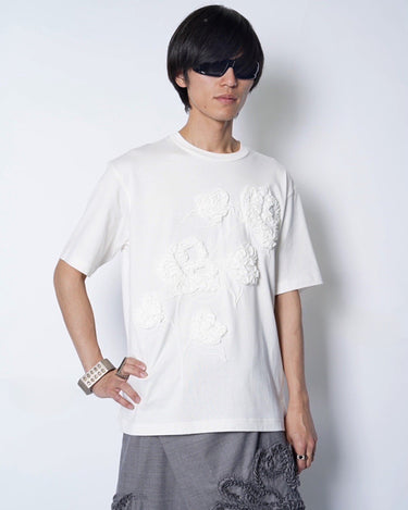 【TAAKK】<br>EMBROIDERY JERSEY T-SHIRT