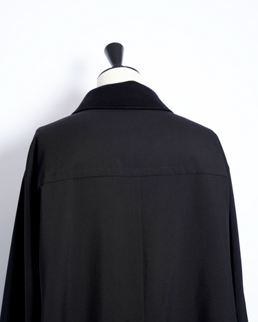 OVERCOAT】OVERSIZED SHIRT JACKET WITH REMOVABLE COLLAR IN WOOL OVERCOAT】OVERSIZED SHIRT JACKET WITH REMOVABLE COLLAR IN WOOL