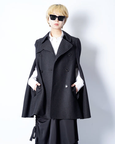 【JUNYA WATANABE】<br>DOUBLE-BREASTED WOOL CAPE