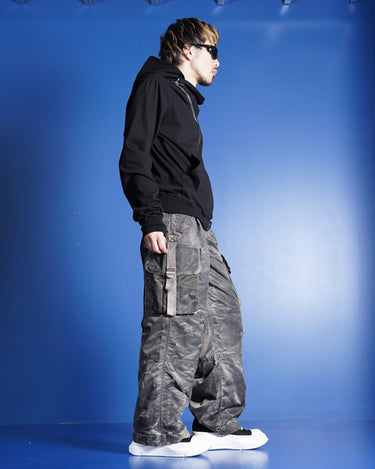 【Feng Chen Wang】<br>SANDWASHED NYLON  CARGO PANTS