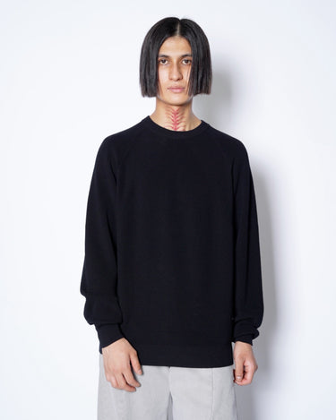 26AW予約受付中<br>【BATONER】<br>HARD TWIST WOOL SIGNATURE CREW NECK