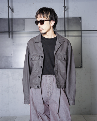 【LEMAIRE】<br>TRUCKER JACKET -SHINY COATED MEDIUM DENIM-