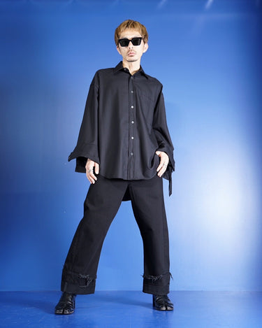 【MARINA YEE】<br>"M.Y. SHIRT1"<br>Oversized shirt -WOOL-