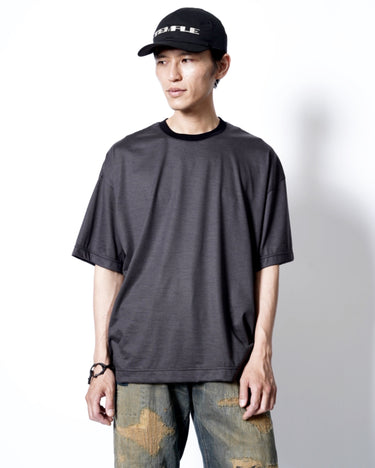 イベント期間限定アイテム<br>(6月27日～7月5日まで)<br>【KANEMASA PHIL】<br>32G Wool Stripe SS Tee (CHARCOAL)