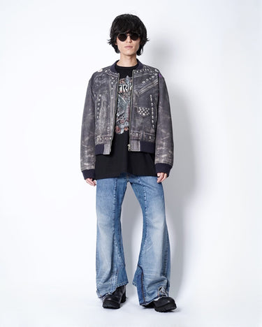 【KAMIYA】<br> Trompe I’oeil Print Blouson