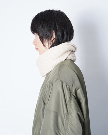 【KIJIMA TAKAYUKI】<br>MIDDLE&CHUNNKY COMBI SNOOD BEIGE
