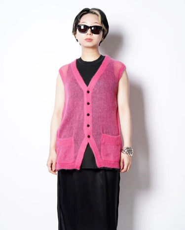 【KAKAN】<BR>MOHAIR VEST (UNISEX)