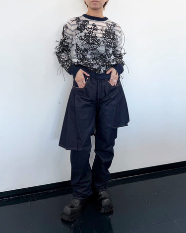 27SS予約受付中<br>【JUNYA WATANABE】<br>PLEATS DENIM PANTS