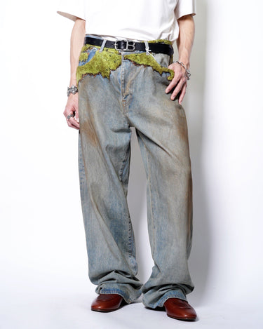【doublet】<br>MOSS-GROWN DENIM PANTS