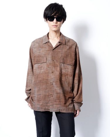 受注生産アイテム<br>期間限定受注受付中(7月31日～8月2日まで)<br>【kiminori morishita】<br>Marigold-Dyed Khadi Shirt