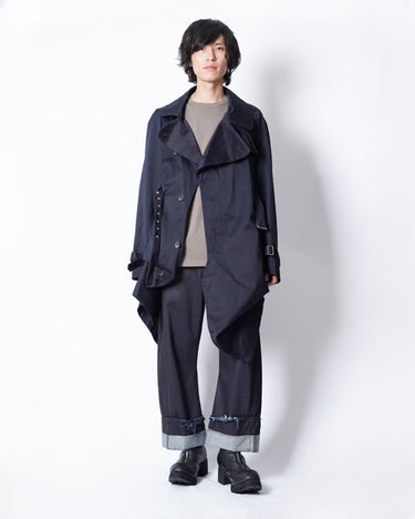 [MARINA YEE]<br>"My IMPER" U Sit (on it)<br>Fold Trunk Coat<br>-Cotton Gabardine-