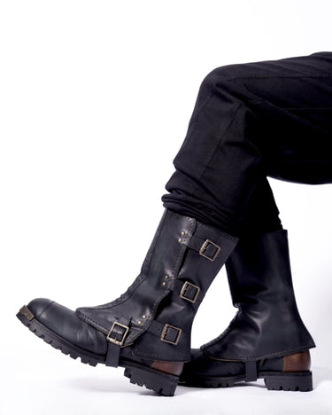 【ZIGGY CHEN】<br>BRASS TIP BUCKLE BOOTS WITH SPATS