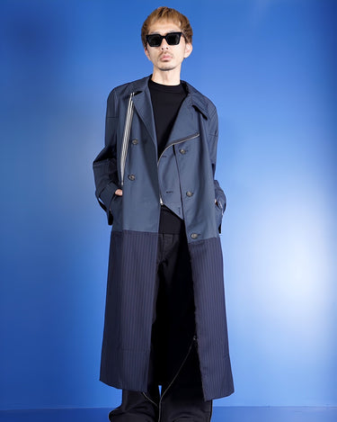 【MARINA YEE】<br>"GOMEZ 3"<br>Long patchwork coat
