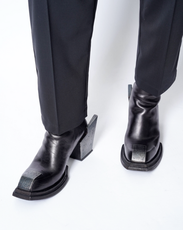 【POLLACKI】<br>No.56 HAND DYED HORSE LEATHER METAL HEEL BOOTS