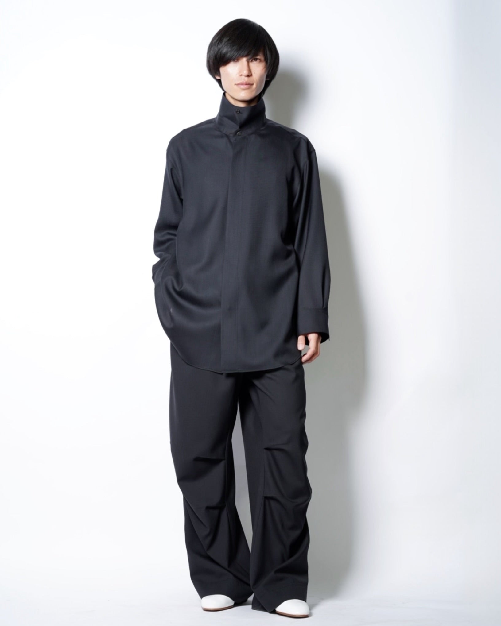 OVERCOAT】Oversized Light Wool Shirt -Amanojak. OVERCOAT】Oversized Light Wool Shirt -Amanojak.