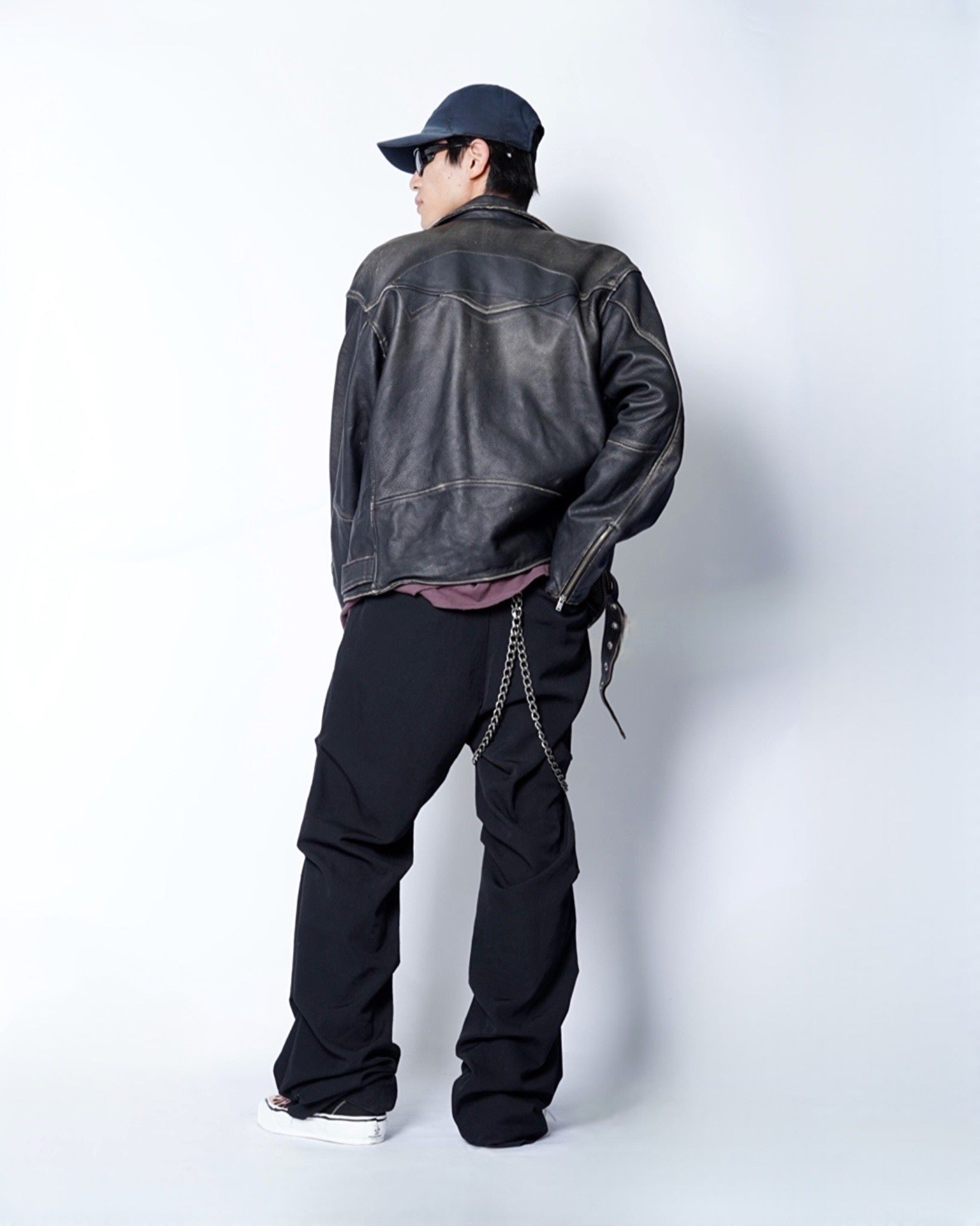 Kamiyan出品 KAMIYA】Distressed LeatherBiker JACKET - Amanojak.