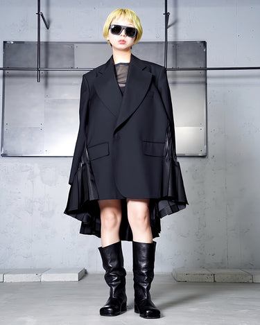 【JUNYA WATANABE】<br>PLEATS DOCKING CAPE JACKET