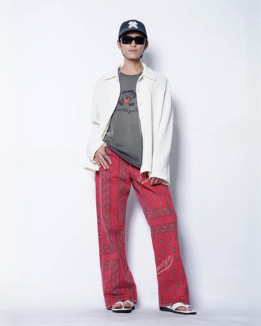 【KAMIYA】<br>BANDANA PRINT JEANS
