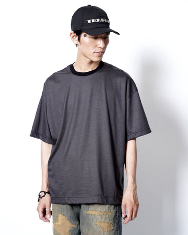 イベント期間限定アイテム<br>(6月27日～7月5日まで)<br>【KANEMASA PHIL】<br>32G Wool Stripe SS Tee (CHARCOAL)