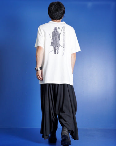 [Yohji Yamamoto POUR HOMME]<br>WOOL GABARDINE RANDOM TUCK PANTS