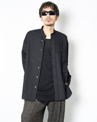 【MARINA YEE】<br>"M.Y. SHIRT 15" BIB SHIRT RAW CUT COLLAR