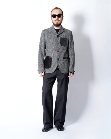 【JUNYA WATANABE MAN】<br>TWEED PATCHWORK 4B JACKET