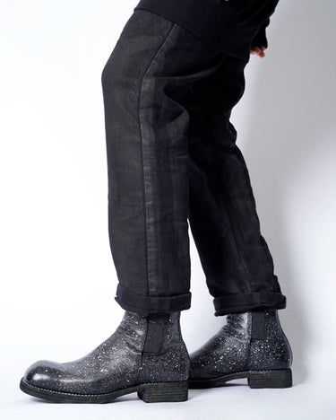 【GUIDI】<br>-79087_AST- HORSE FULL GRAIN CHELSEA BOOTS WHITE PAINTED